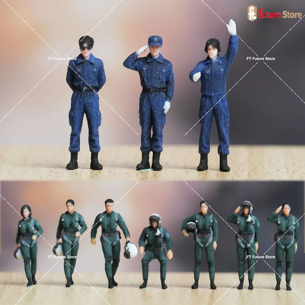 

3D Print Miniature Figure 1/72 1/64 1/43 1/24 1/18 Air Force Male Female Ground Soldiers Figurine Mini Doll Model Props