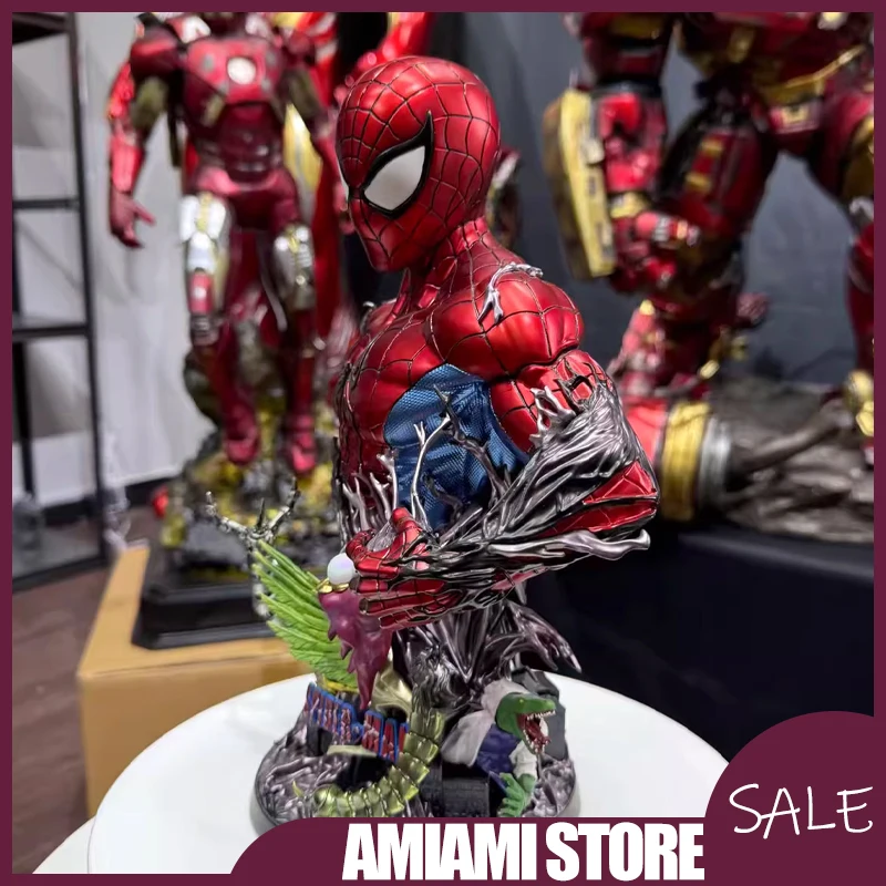 

30cm Marvel Spider-Man Bust Statue Breaking Free Pose GK Figure Superhero Collectible Ready to Ship Decorations Best Gifts Boys