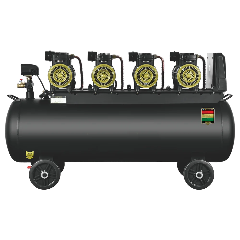 Professional Low Noise 5.6KW High Power Oil-Free Air Compressor OEM Customizable 150L Tank for Home Garage Workshop Inflation