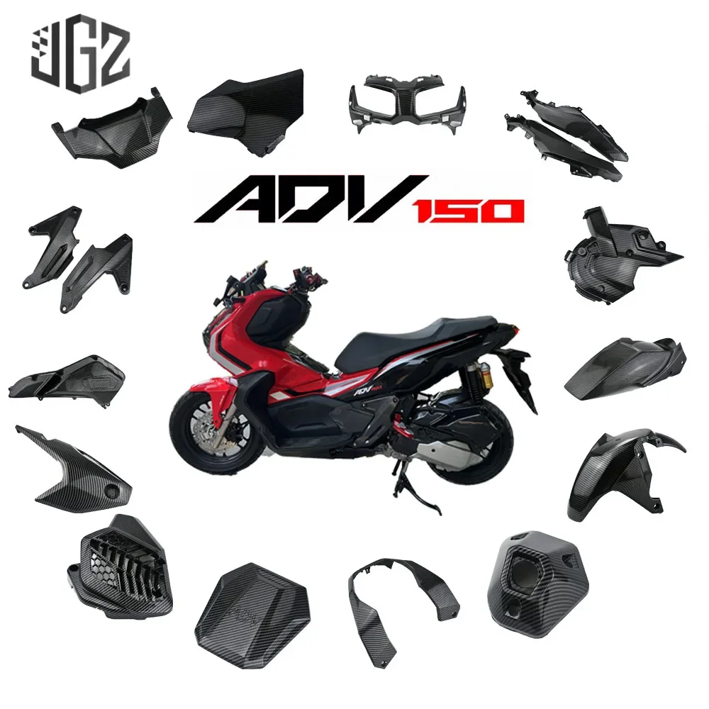 Painel lateral de carenagem de carbono para motocicleta, carroceria, farol, escape, engrenagem, tampa do tanque de combustível para honda adv 150 2019-2022