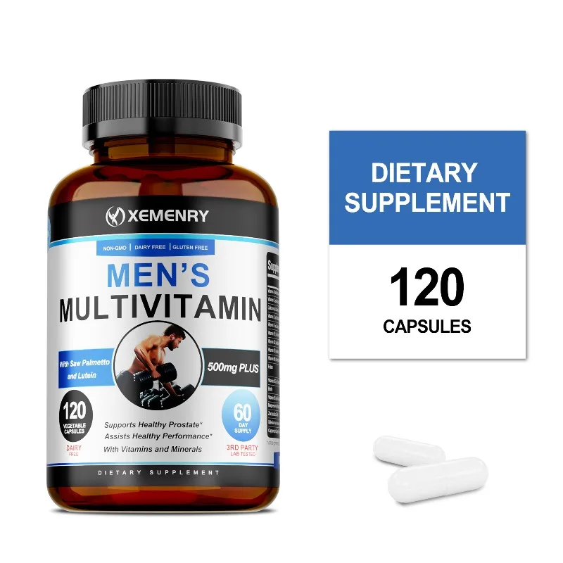 Men's Multivitamin Supplement - Promotes Muscle Growth and Strength, Supports Brain, Heart and Bone Health, Boosts Immunity