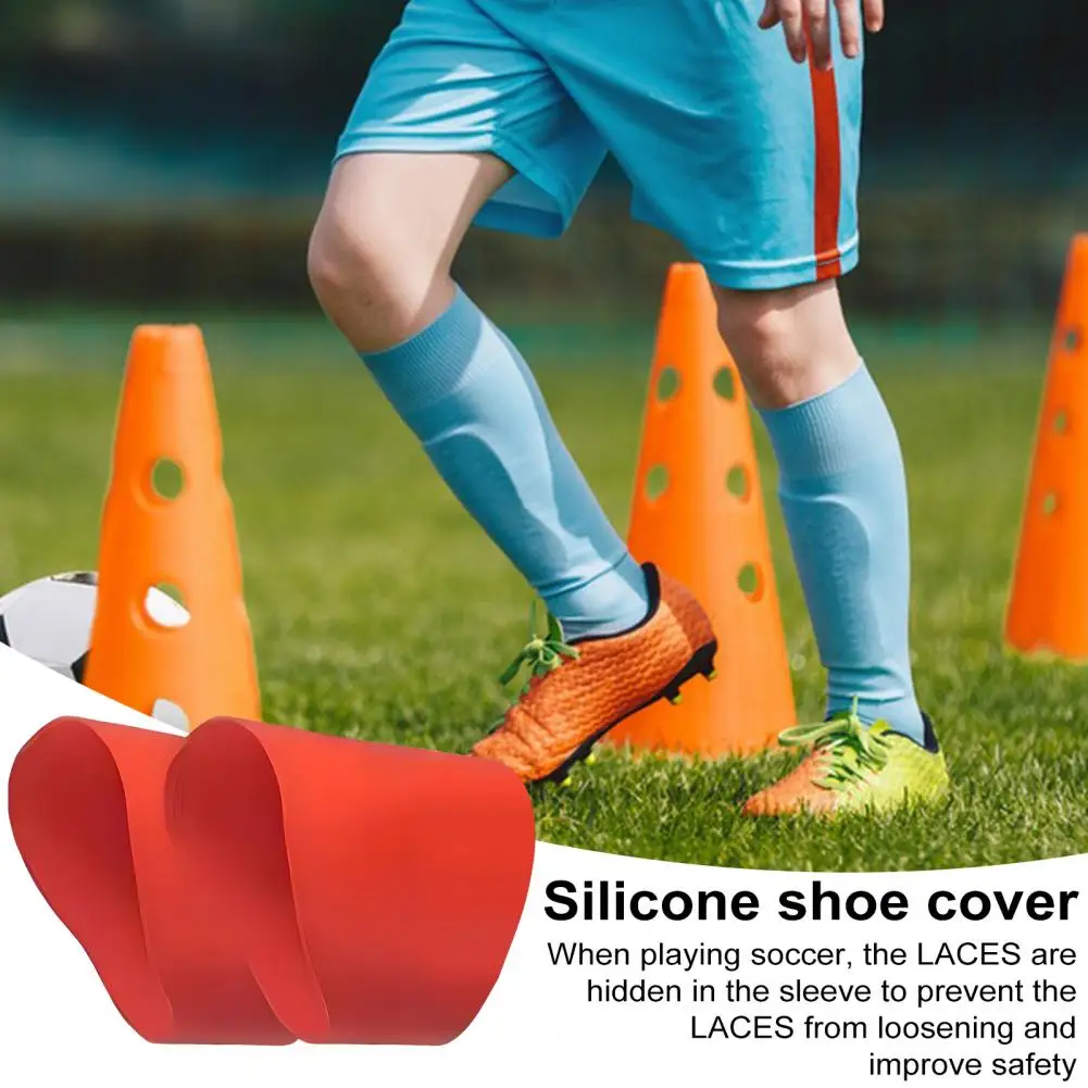 Football Shoe Lace Cover Youth Soccer Cleat Lace Cover Set Silicone Shoelaces Covers for Football for Soccer for Football