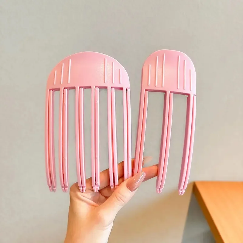 6pcs Curling Iron Clips for Women Fluffy Bangs Volume Boosting Curl Styling Comb Tool Set Suitable for Curly Hair