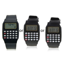 Fad Children Silicone Date Multi-Purpose Kids Electronic Calculator Wrist Watch