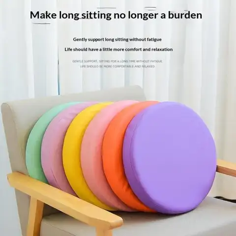 1Pc Comfortable Thicken Chair Cushions Waterproof Leather Memory Foam Seat Cushion Soft Washable Chair Pad‘