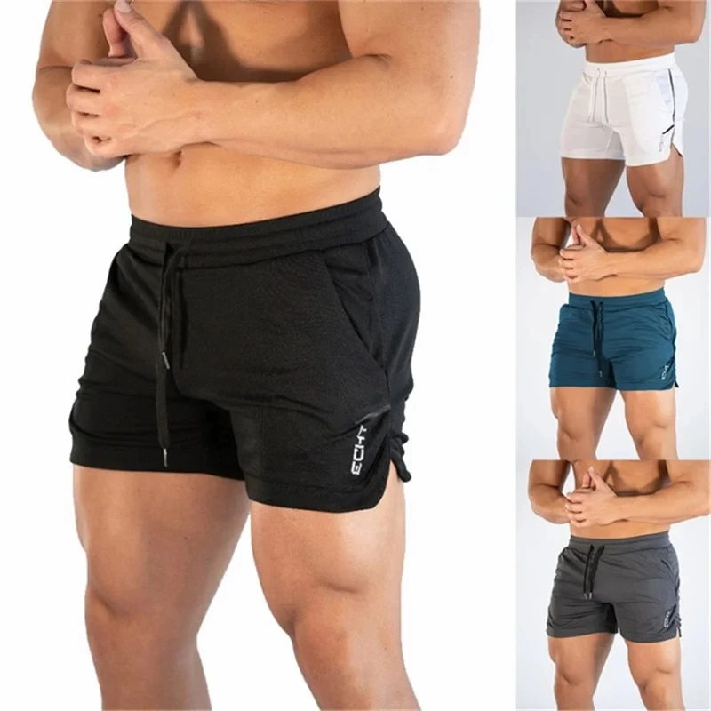 Celana olahraga kebugaran baru 2023 celana pendek pria musim panas gym latihan pria celana pendek jaring bersirkulasi cepat kering celana pendek pantai pakaian olahraga pria