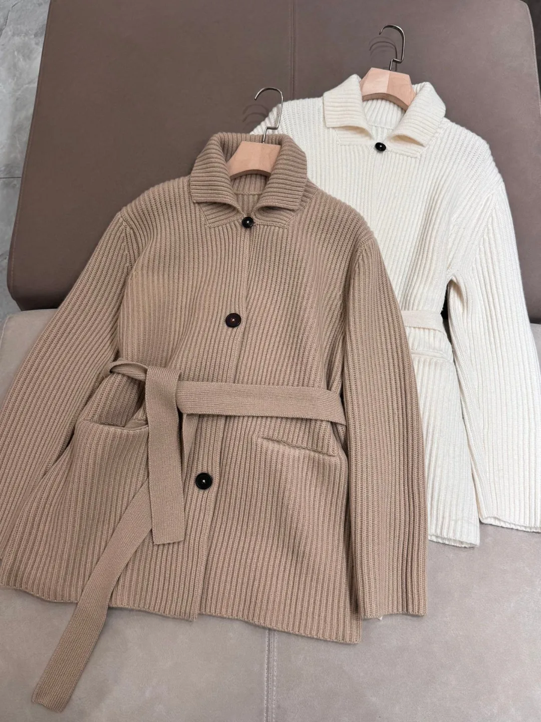 

Autumn And Winter New High Quality Stand Collar Double-Faced Cashmere Coat Women'S Medium And Long Wool Knitted Coat