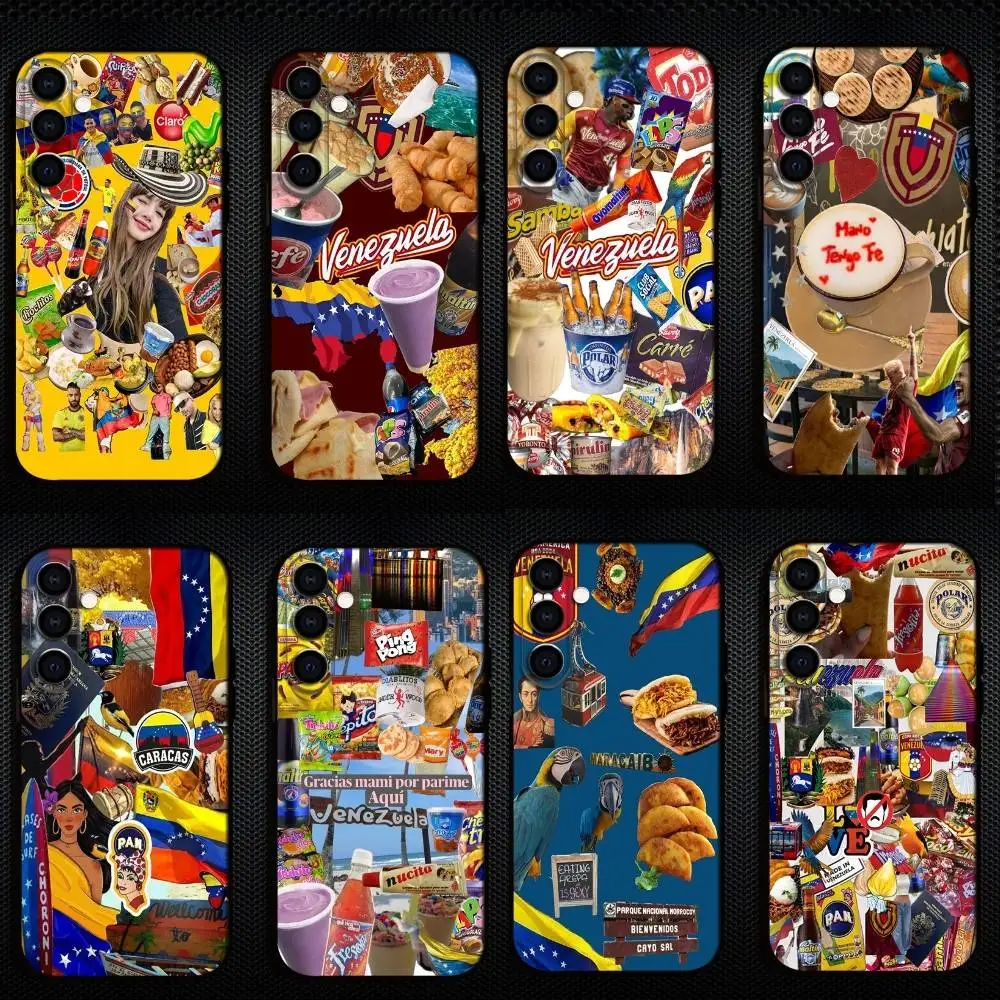 

Venezuela Aesthetic Art Phone Case For Samsung Galaxy A73,A72,A71,A70,A53,A52,A51,Others Soft Black Shell