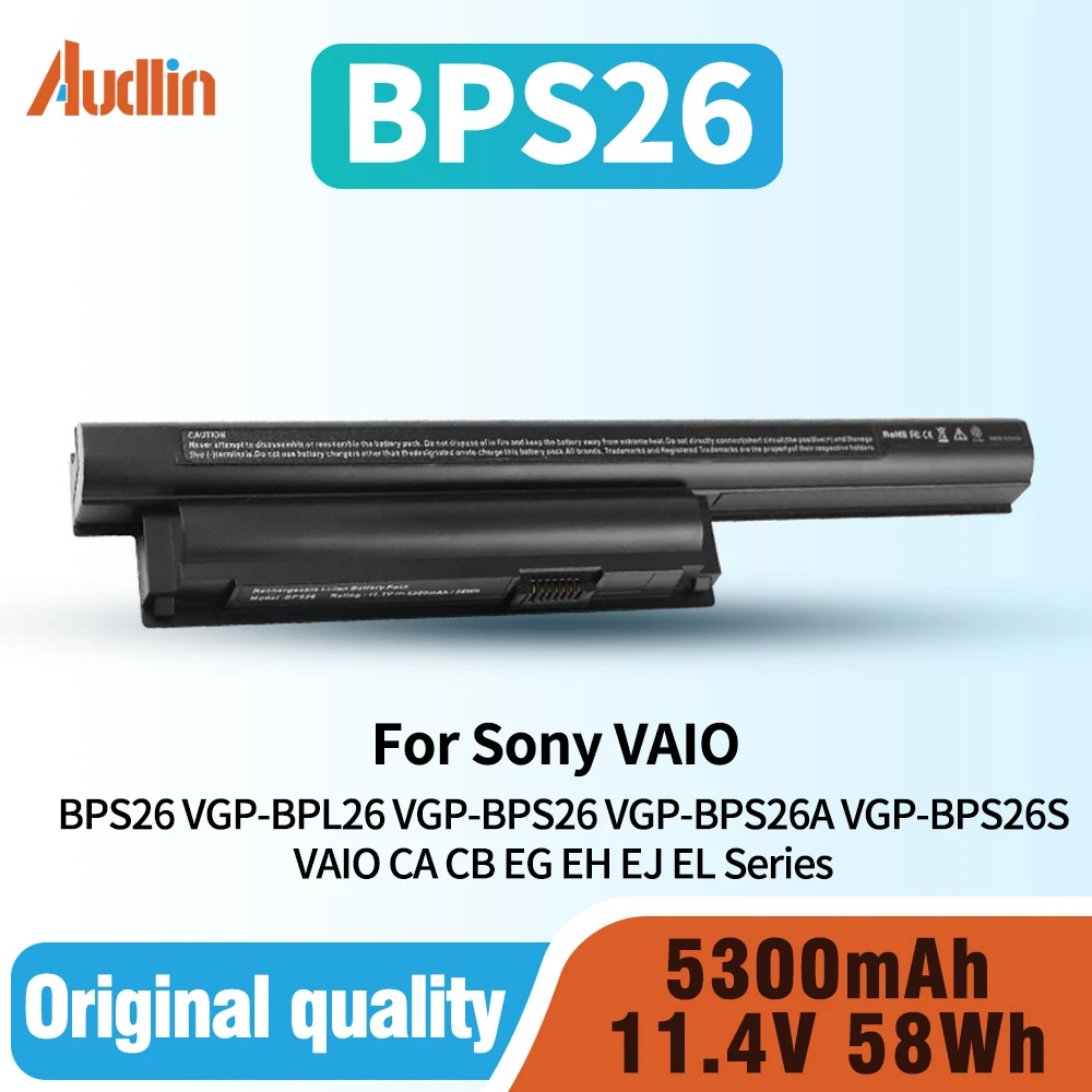 BPS26 New Laptop Battery for Sony VAIO VGP-BPS26 VGP-BPL26 VGP-BPS26A PCG-61A12L PCG-61A13L PCG-61A14L PCG-71713L PCG-71912L