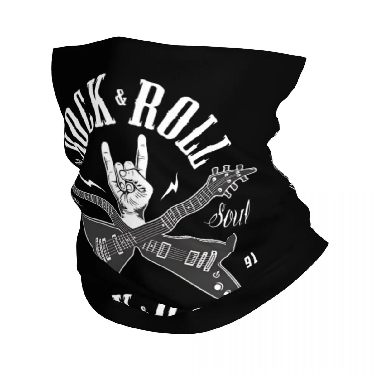 Rock And Roll Free Soul Bandana Neck Cover Wrap sciarpa passamontagna ciclismo Unisex adulto traspirante