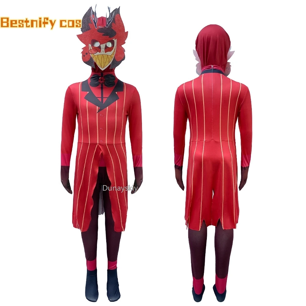 Hazbin Cosplay Hotel Uniform Alastor Cosplay Costume Adult Men Halloween Carnival Christmas Costumes JumpSuit Anime Cosplay