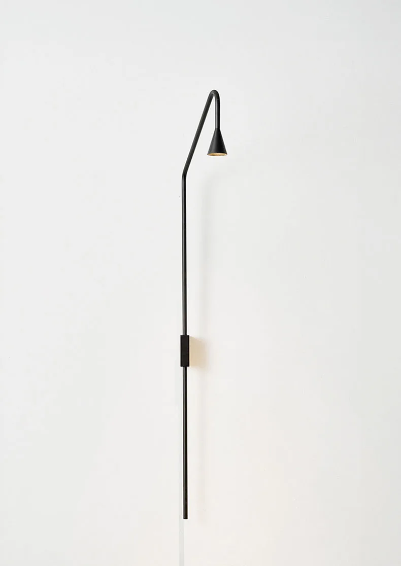 Minimalist Aluminium Wall Light Rotatable Matte Gold Black