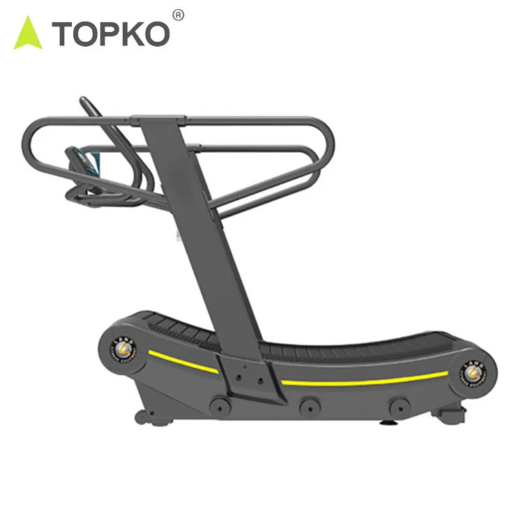 TOPKO Commercial self-generating no power line non-motorized curved manual treadmill mechanical curved treadmill