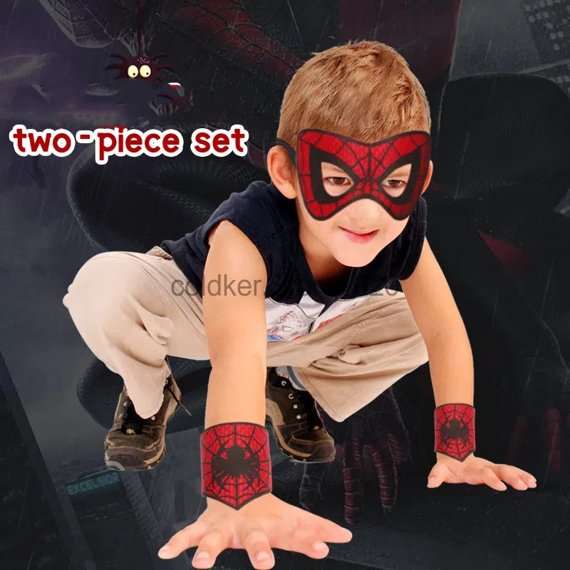 Kids Superheld Cosplay Maskers Polsbeschermer voor Kind Spider Dress Up Masker Polsbandje Halloween Maskerade Partij Kostuum Accessoires