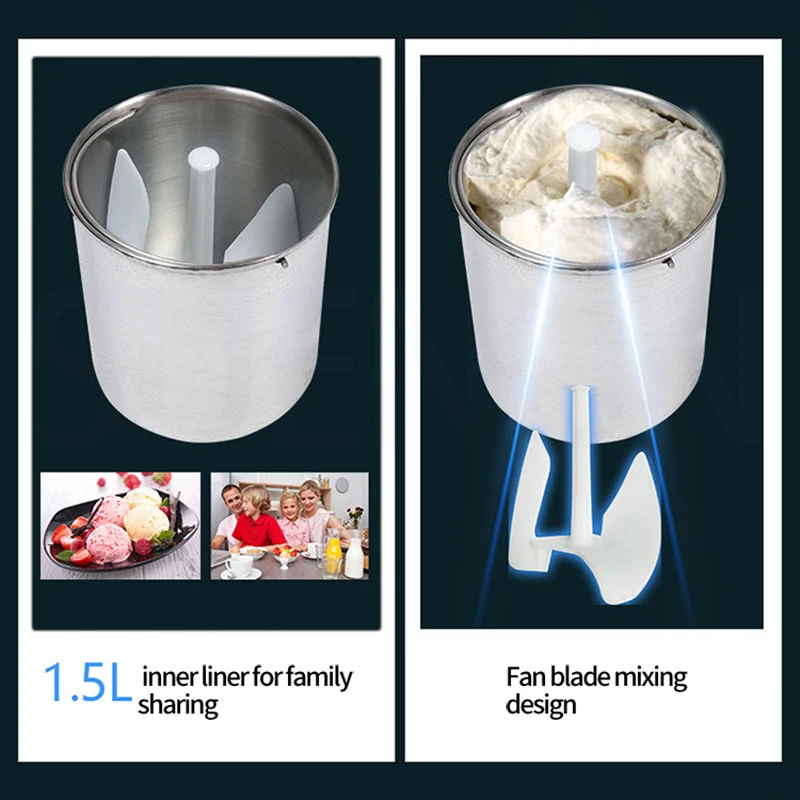 Fully Automatic Ice Cream Machine Household And Commercial Soft Ice Cream Machine Rapid Cooling Ice Cream Machine Máquina