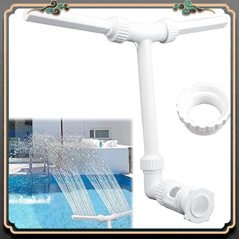 

Premium Swimming Pool Cleaning Tool Double Head Fountain Waterfall Fish Pond Water Pool Bracket Fountain
