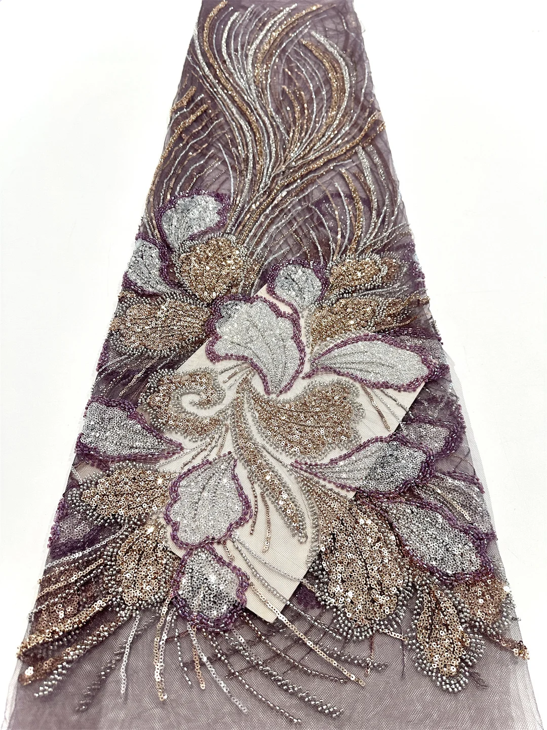 럭셔리 아프리카 스팽글 비즈 레이스 원단 2025 고품질 신랑 나이지리아 웨딩 신부 자수 프랑스 튤 바느질