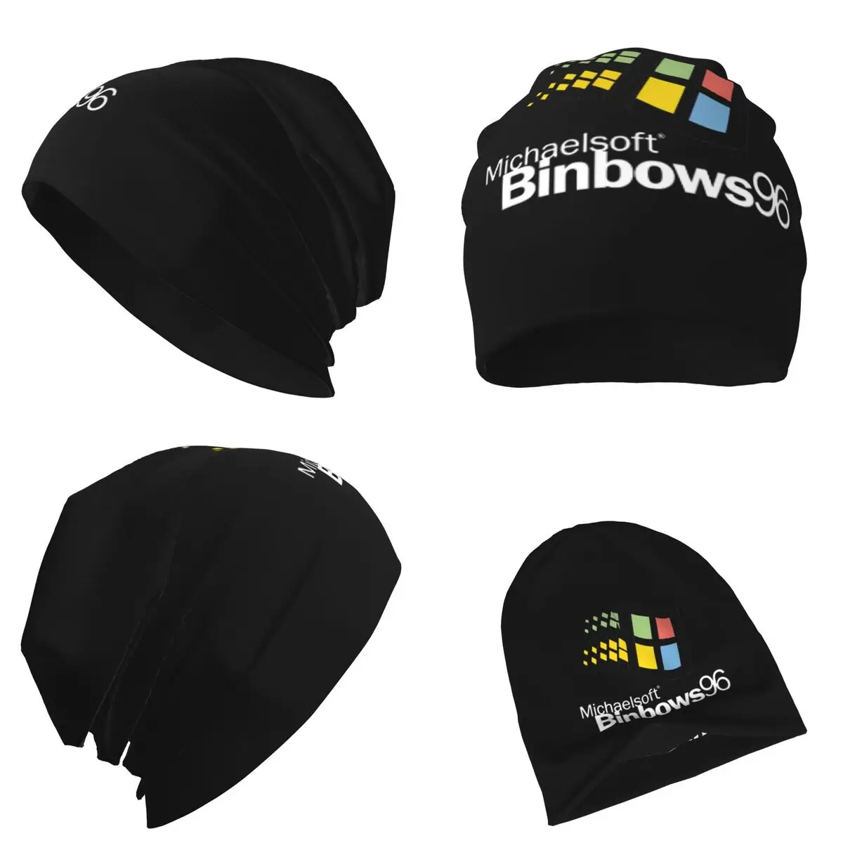 

Windows 95 Geeks Nerd Mesh Warm Knitted Cap Hip Hop Bonnet Hat Autumn Winter Outdoor Beanies Hats for Unisex Adult