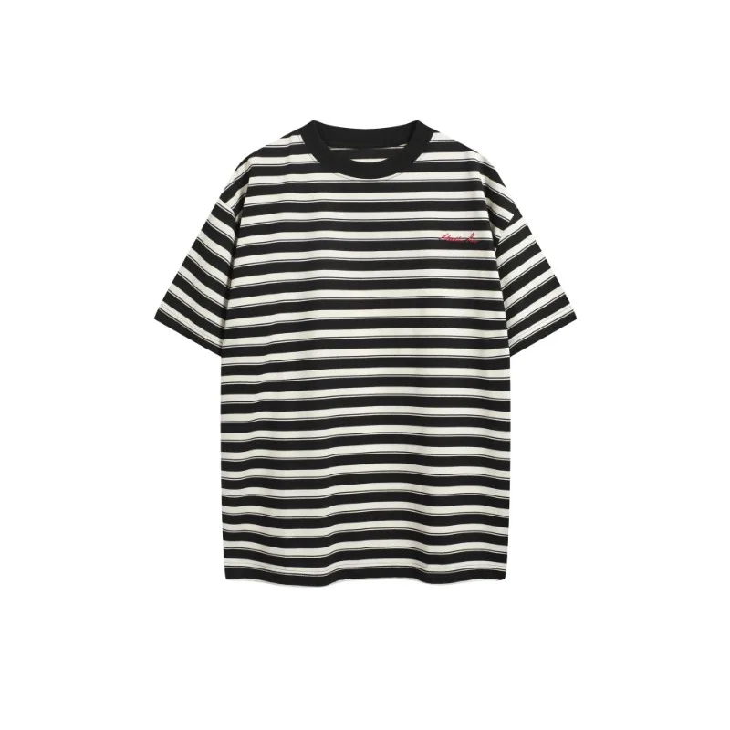 

High Quality Street Style Martine Rose Striped Logo Letter Printed T-shirt Men Women Casual Fashion T-shirts Tops