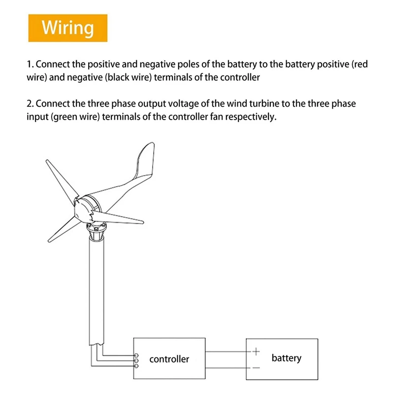 Controlador de carga de turbina eólica, dispositivo resistente al agua IP67, 400W, 12V, 24V