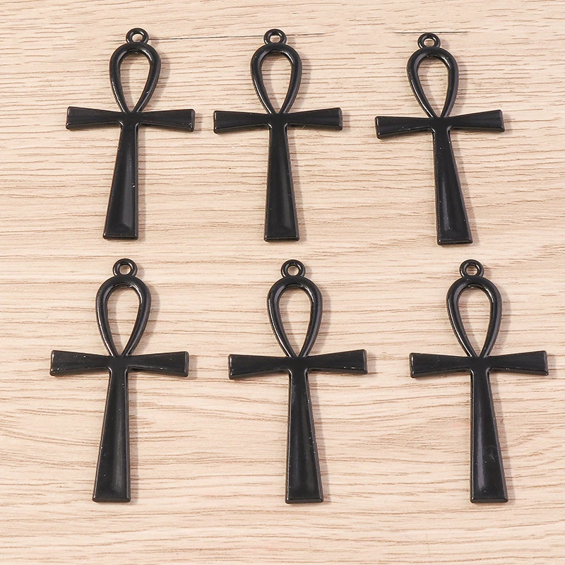 10pcs Cute Alloy Steampunk Cross Charms for Jewelry Making DIY Handmade Drop Earrings Pendants Necklaces Crafts Accessories