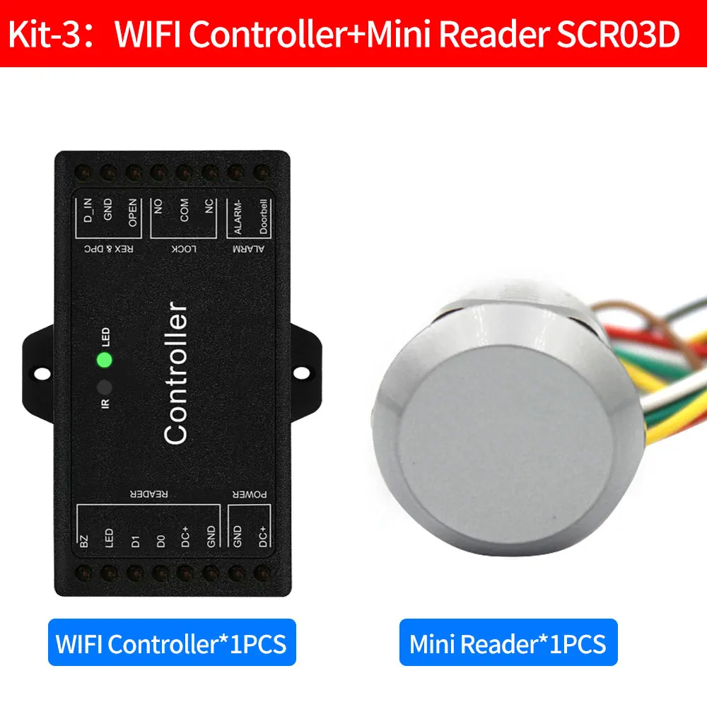 Tuya-Kits de cerradura de puerta automática, abridor de puerta eléctrico con placa de controlador UTC Wiegand, lector de tarjetas y juegos de cerradura de mortaja, App inteligente 4G 5G WiFi