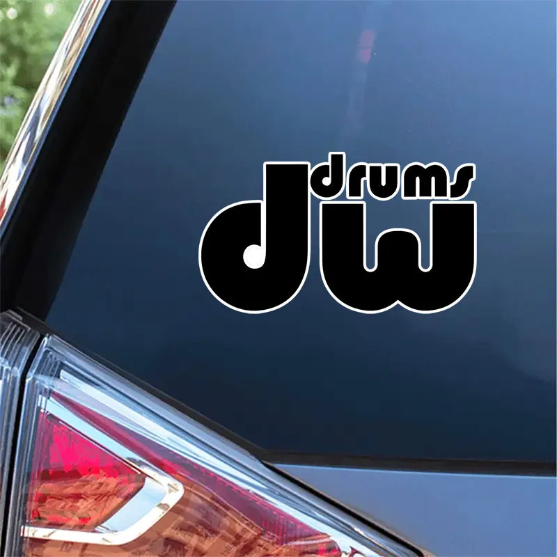 

2D Flat Alphabet Drum Sticker - Matte Vinyl Self-Adhesive Waterproof Car Sticker, Motorcycle Laptop Multi-Decorative Sticker