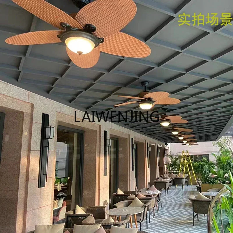 

MJY American bedroom frequency conversion pavilion creative courtyard ceiling fan sun room outdoor