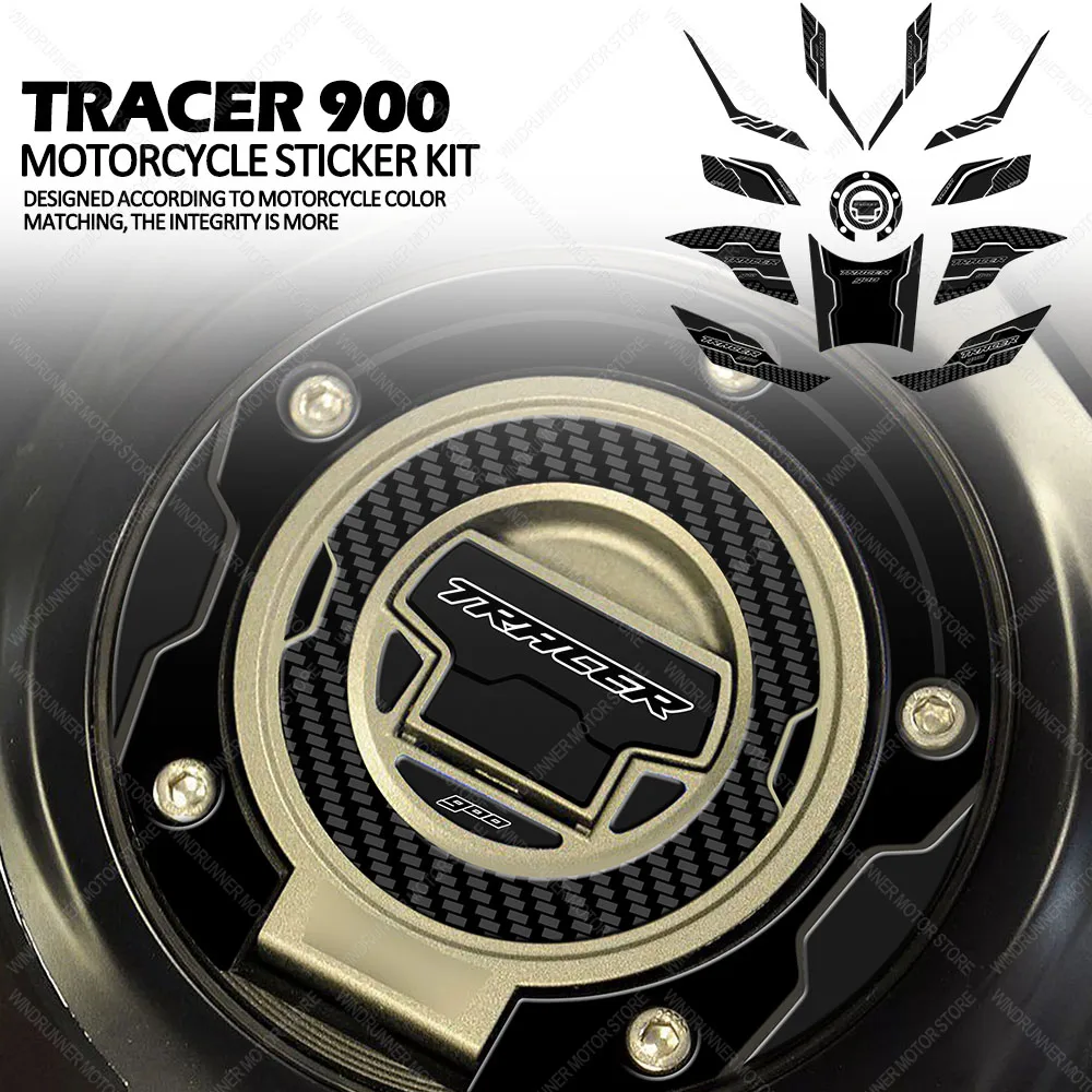 

Motorcycle Accessories Waterproof Protective Tank Pad Stickers Kit 3D Epoxy Resin Protective Sticker For TRACER 900 tracer 900