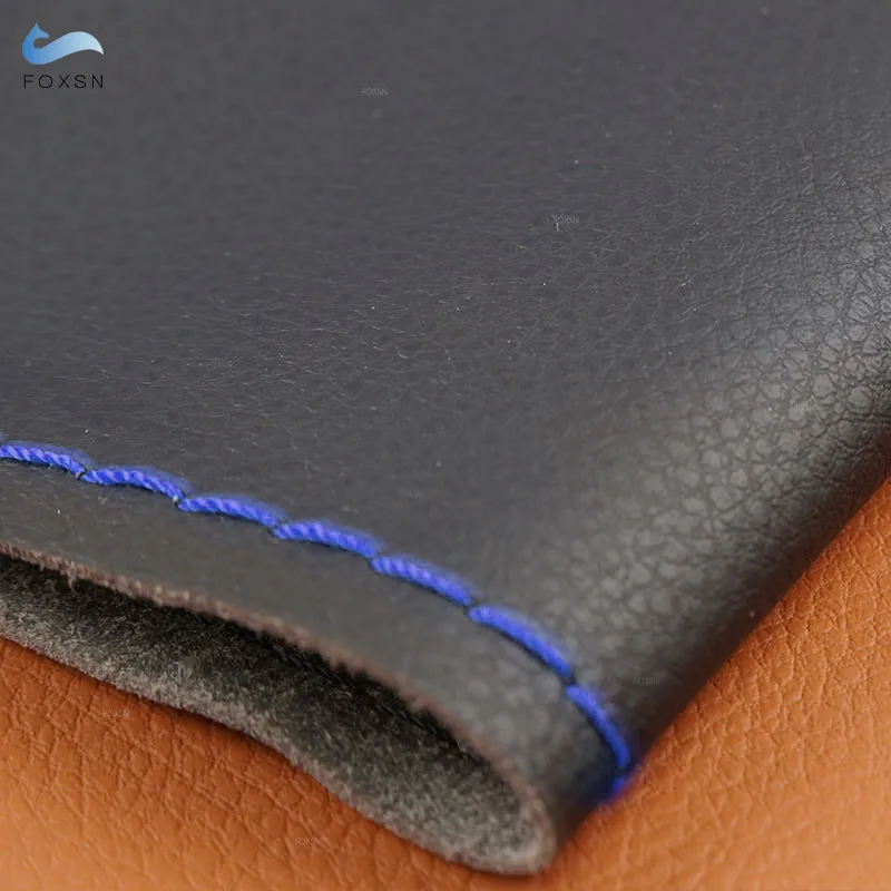 

For Nissan Maxima 2009-2014 Juke 370Z 2011-2017 Sentra SV Hand-stitch Microfiber Leather Car Interior Steering Wheel Cover Trim