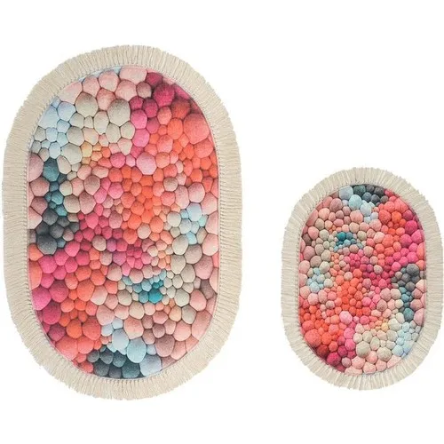 Land Of dowry Sea Stone Oval Bath Mat Set 2 Li