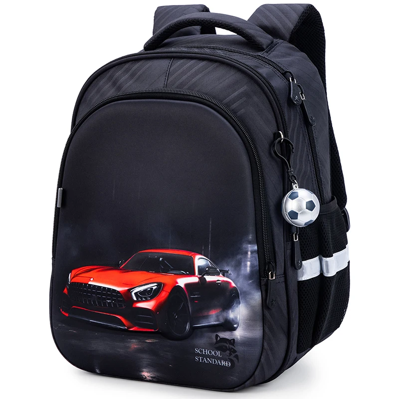 Sac à dos de dessin animé étanche pour enfants, cartable d\'école de voiture pour garçons, cartable pour enfants, école primaire, 1ère et 2ème année,