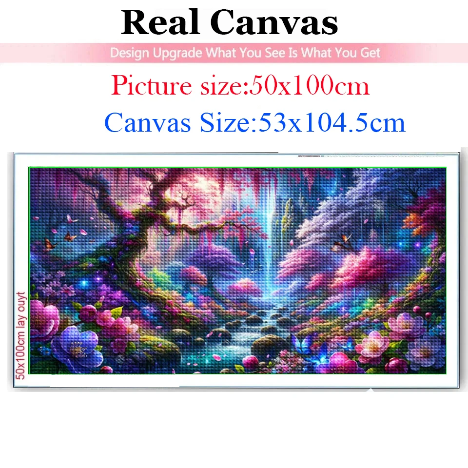 Enchanting Sakura Flowers DIY 5D Diamond Painting Fantasy Landscape New 2024 Full Mosaic Diamond Embroidery Sale Large Size