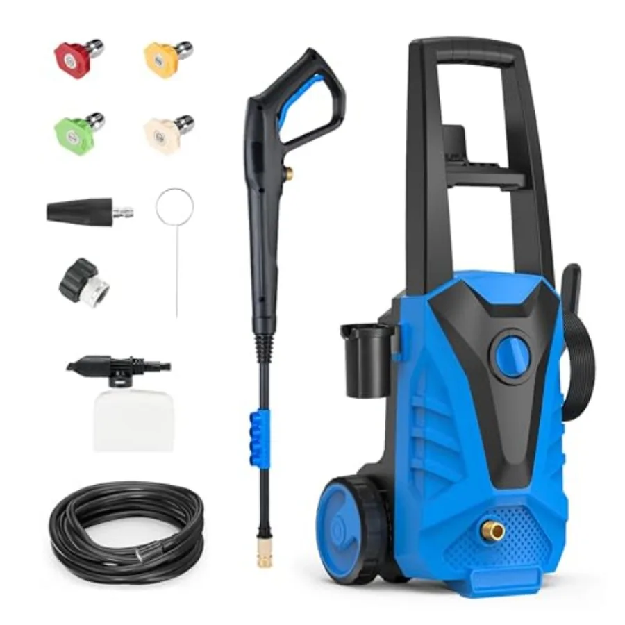

Электрическая компактная мойка высокого давления 2100 PSI, 2.0 GPM, с шлангом 23 фута, для автомобилей, подъездных путей, патио, садовой мебели и других поверхностей