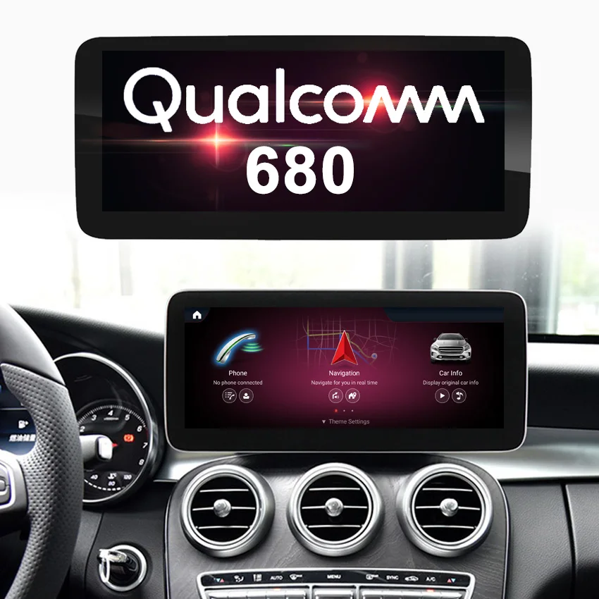 Qualcomm 680 720p 10.25 Inch Android 13 Car Accessories Touch Screen GPS Audio For Mercedes Benz Gla 200