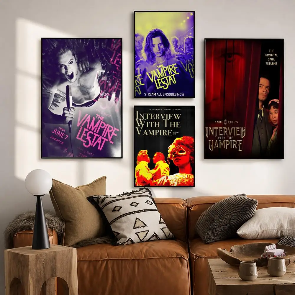 Long-lasting Entertainment I-Interview with the VampireS Poster Vintage Retro Anime Poster Stickers Peel and Stick Wall Art Home