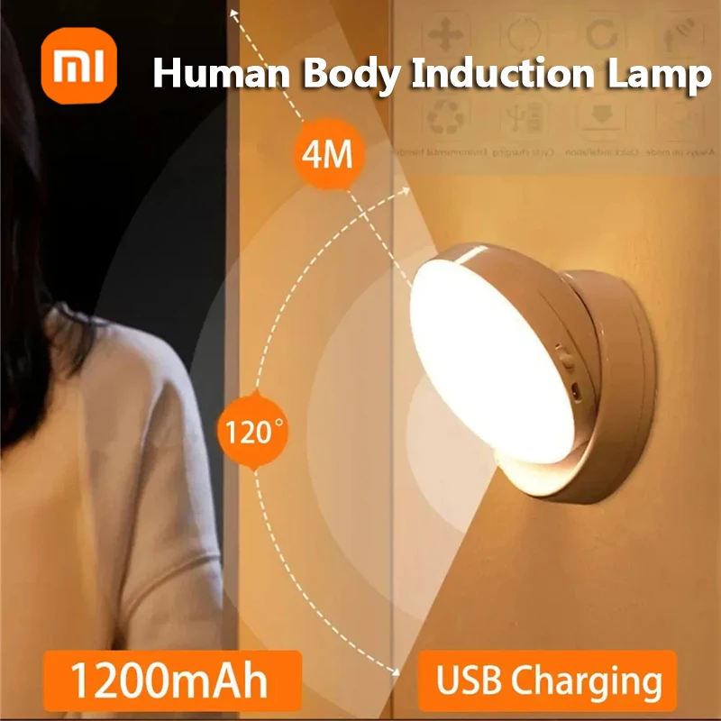 

Xiaomi LED Night Light Intelligent Human Induction For Bedside Cabinet HomeLighting Motion Sensor Light Lamp USB Charging