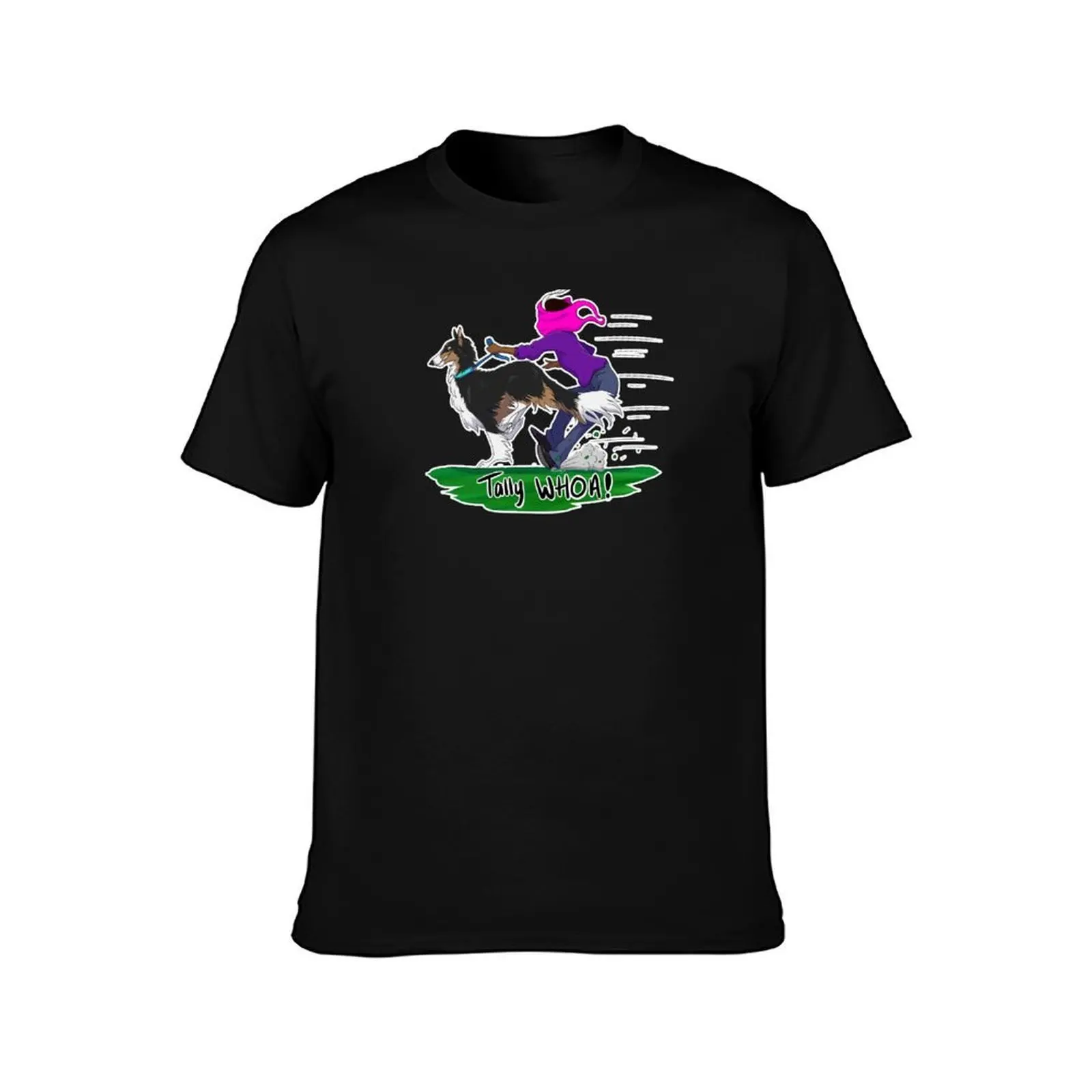 Tally WHOA! - Black and Tan T-Shirt Outdoor Sports Short Sleeve Top T-Shirt