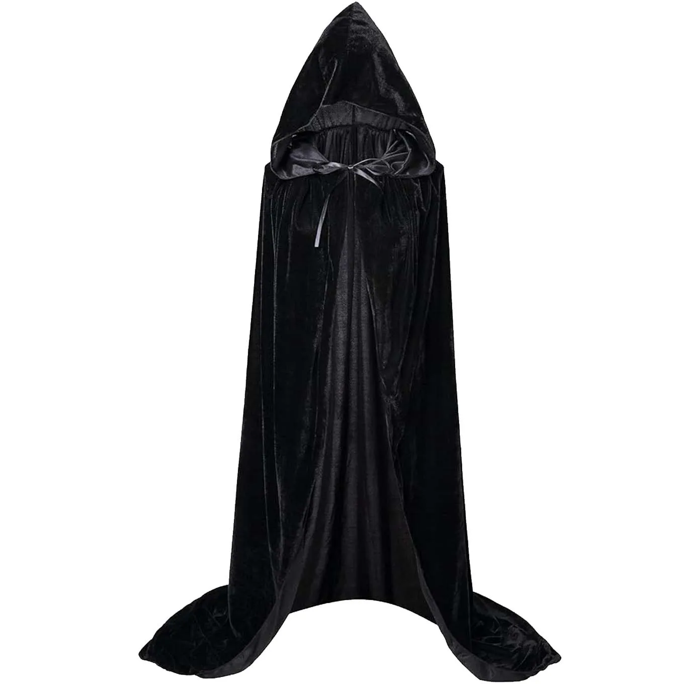 Christmas Velvet Halloween Grim Reaper Cloak long Hooded cape Unisex for  Devil Witch Wizard Christmas Cosplay red Death cloak