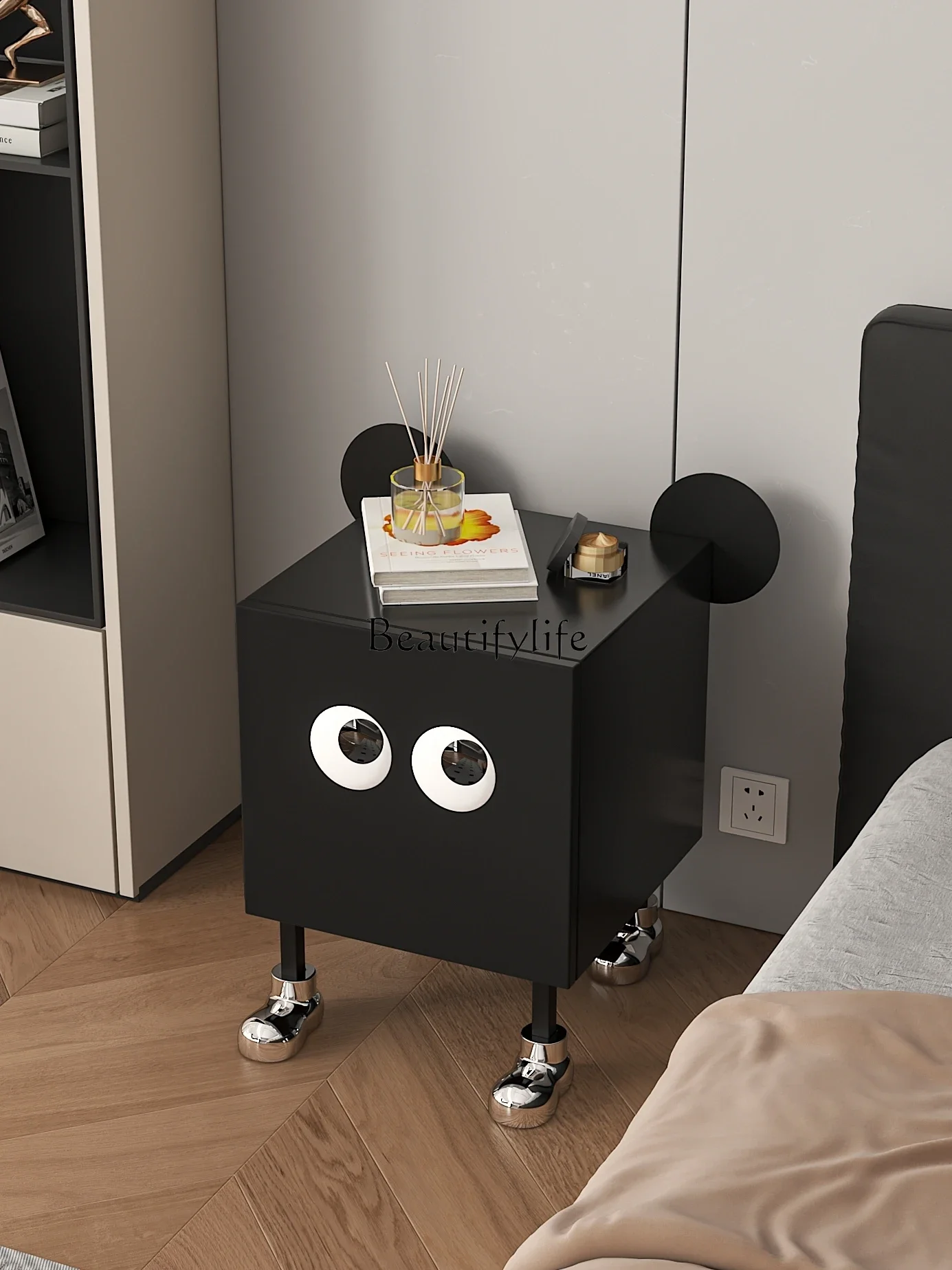 Creative bedside table bedroom modern simple living room funny bedside storage cabinet