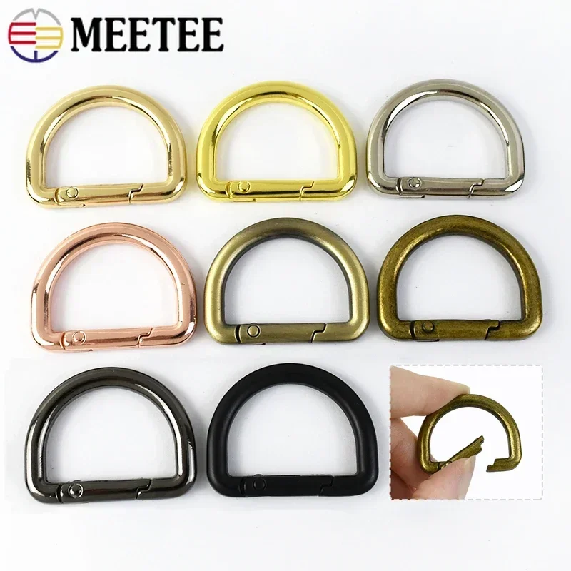 2/5/10Pcs 16/19/25mm Metal Ring Buckles Spring D Rings Bag Purse Keychain Carabiner Clip Snap Hook Handbag Connect Accessories