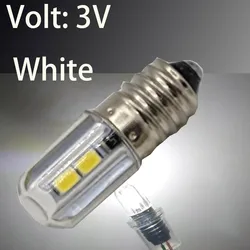 E10 4smd dc 3v 6v 12v e10 LED-Lampe für Taschenlampe Ersatz Taschenlampe Arbeits licht Instrumenten lampe weiß und warmweiß