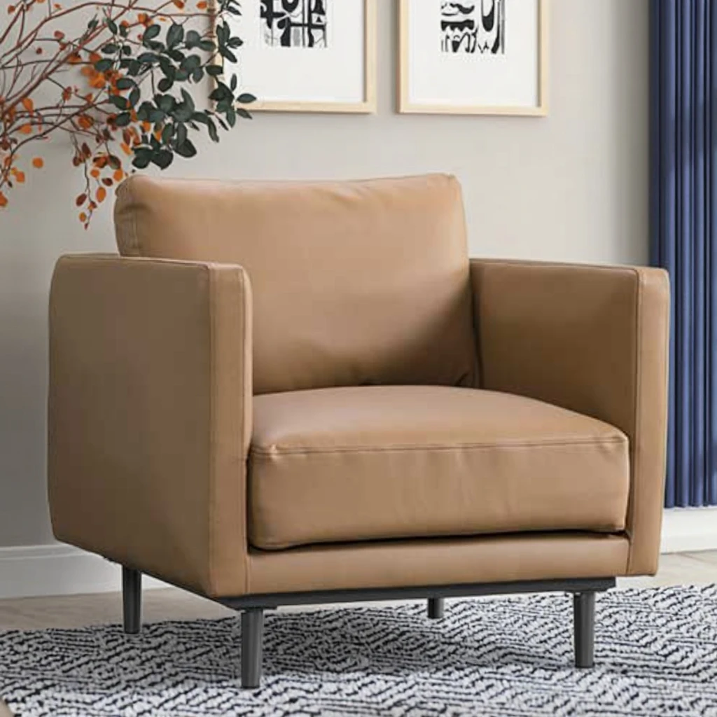 أريكة جلدية رمادية فاخرة من المصنع قابلة للاستلقاء، أريكة مكتب حديثة، قطعة مركزية لغرفة المعيشة #2