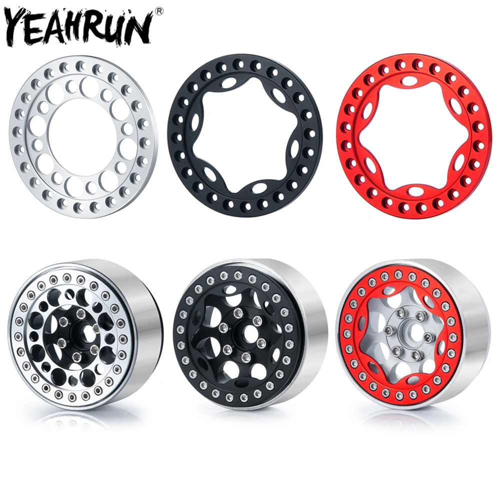 

YEAHRUN Aluminum 2.2" Beadlock Wheel Rim Outer Ring For 1/10 Axial SCX10 90027 90046 TRX4 TRX6 D90 Wraith RC Crawler Car