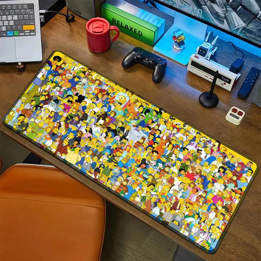 The-Simpsons Cartoon Mouse Pad Rubber Mat Laptop Xxl Mousepad Notebook Gamer Computer Table Gaming Accessories