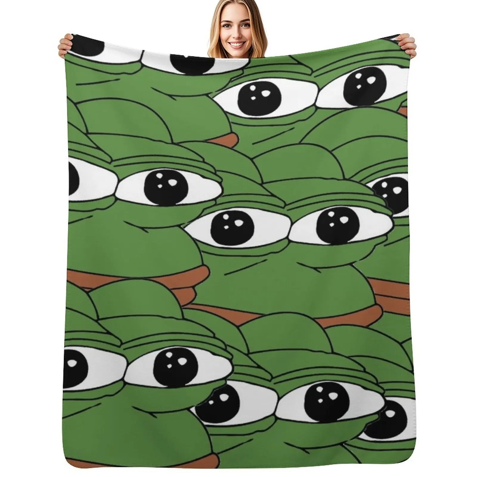 Pepe Throw Blanket Reusable Durable Soft Blanket for All Seasons