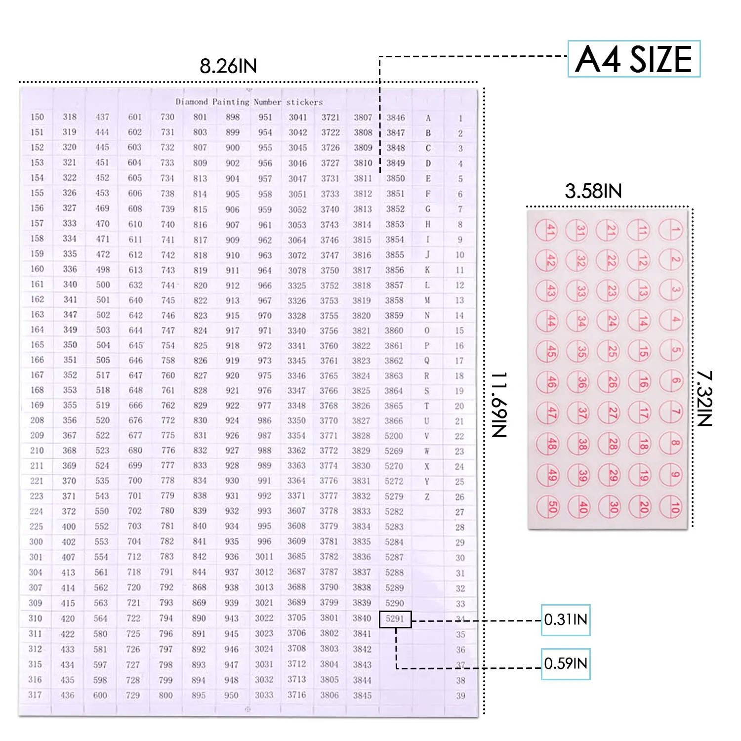 Naklejki z numerami kolorów, 546 etykiet do pudełka do przechowywania akcesoriów do malowania diamentami, samoprzylepne zestawy narzędzi do
