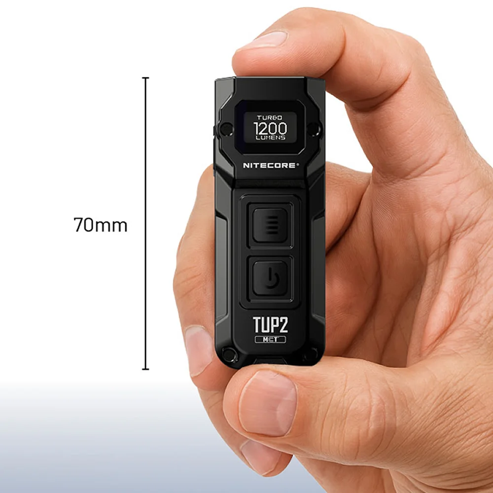 NITECORE TUP2 1200 Lumens LED Intelligent 3 Colors Temperatures Keychain Rechargeable Flashlight Built-in 1300mAh Li-ion Battery