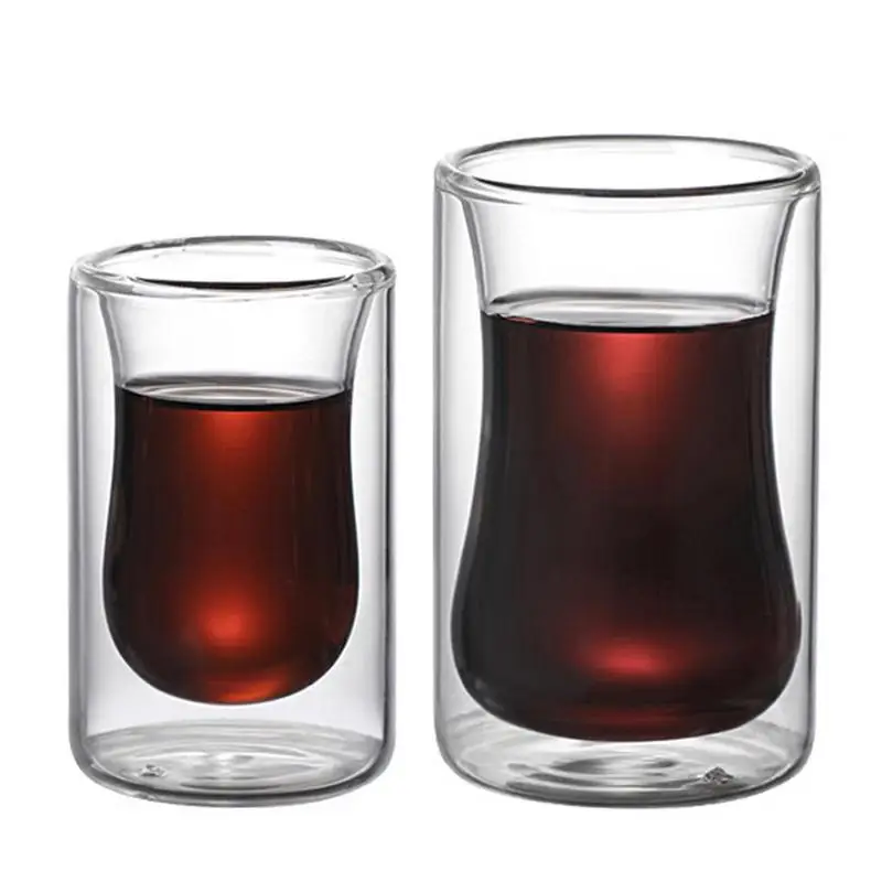 Double Wall Glass Coffee Mugs High Borosilicate Glass Mug Heat Resistant Thermo Insulated Glass For Latte Cappuccino Tea Milk