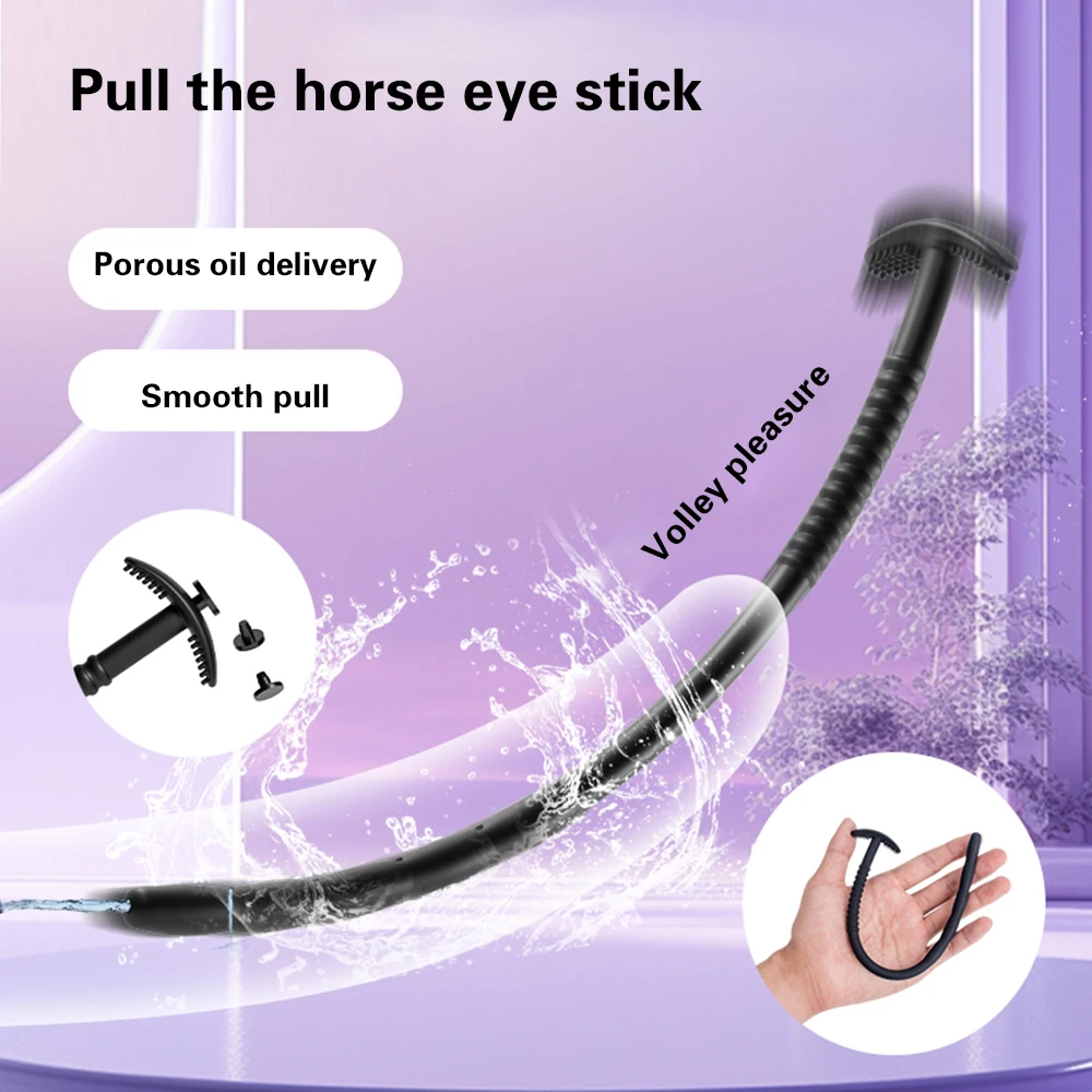 6/8/10mm Silicone Urethral Dilator Horse Eye Stick Penis Rod Male Masturbation Blockage Stimulator Catheter Sex Toys for Men